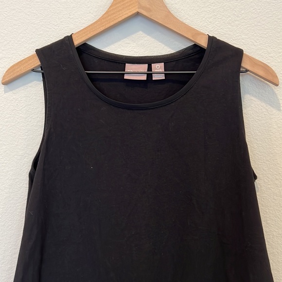 Chicos Tank Top Shell Sheer Edging - Picture 1 of 5